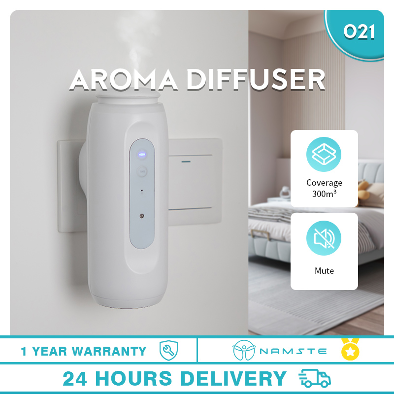 Home Fragrance Aroma - เครื่องกระจายกลิ่นหอมติดผนังบลูทูธ Namste 300 ลูกบาศก์เมตร สำหรับบ้าน กลิ่นหอมอโรม่า