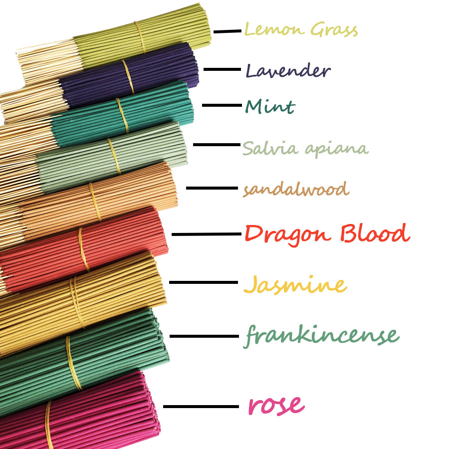 Home Fragrance Options - 11 ทําความสะอาดน้อยกว่าแป้ง 22 ซม.ดอกไม้และหญ้า Handmade ไม้ไผ่ธูป,