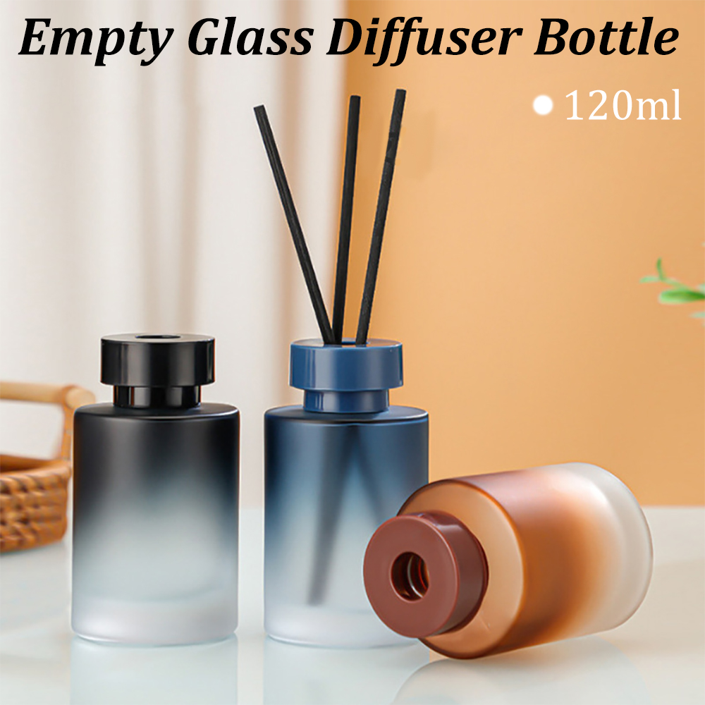 Home Fragrance Units - ขวดแก้วเปล่าขนาด 120 มล. สำหรับน้ำหอมปรับอากาศแบบเติมได้ อุปกรณ์เสริมสำหรับน้ำหอม ขวดเปลี่ยนสำหรับน้ำหอมปรับอากาศ
