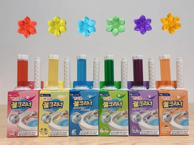 Home Fragrance Options - น้ํายาทําความสะอาดห้องน้ําอัพเกรดห้องน้ําดอกไม้ห้องน้ําดับกลิ่นเจลทําความสะอาดบ้านหลากหลายน้ําหอมเสริม