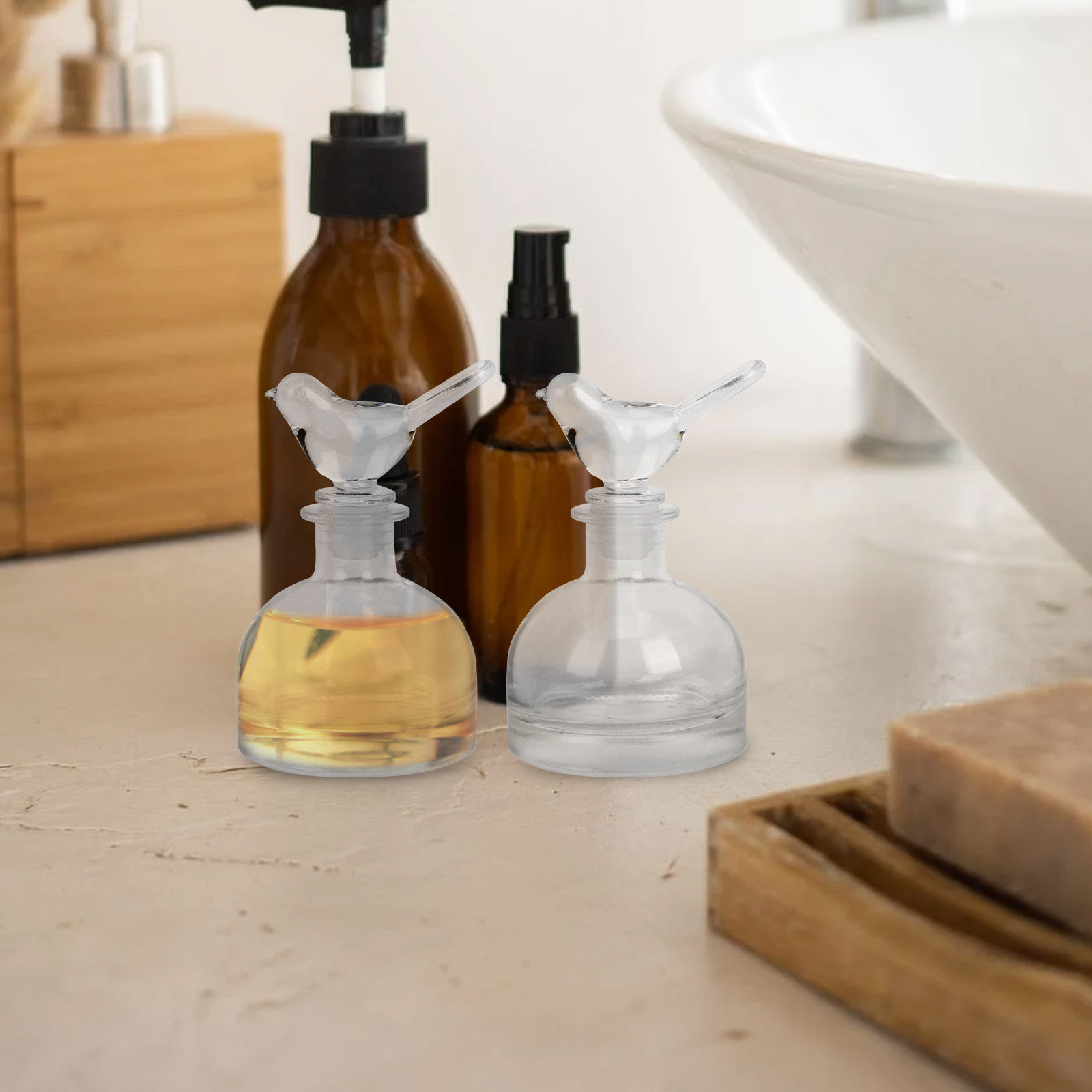 2 ชิ้นขวดน้ำหอมแก้วพรีเมี่ยมใส - Fragrance In Home บทวิจารณ์และราคา