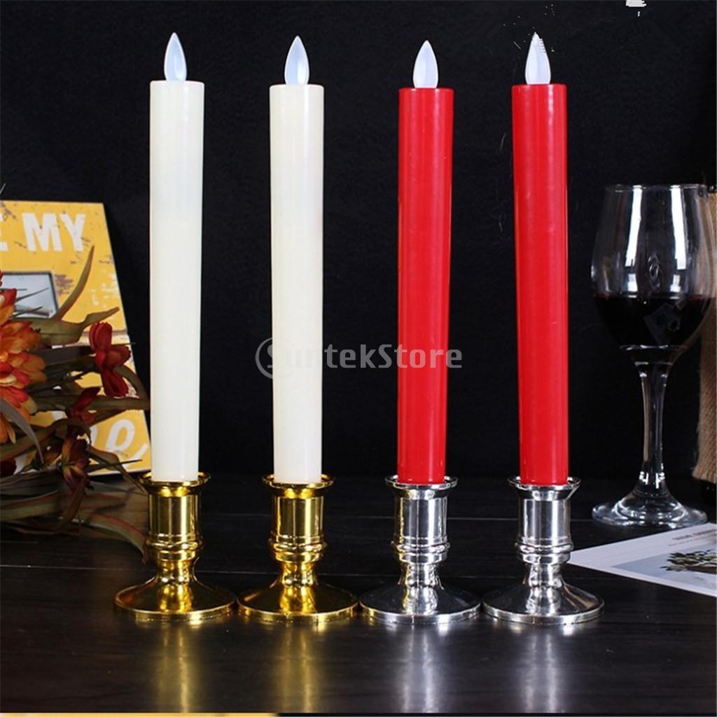 12Pcs พลาสติก Chamberstick เรี - Beeswax Taper Candle บทวิจารณ์และราคา