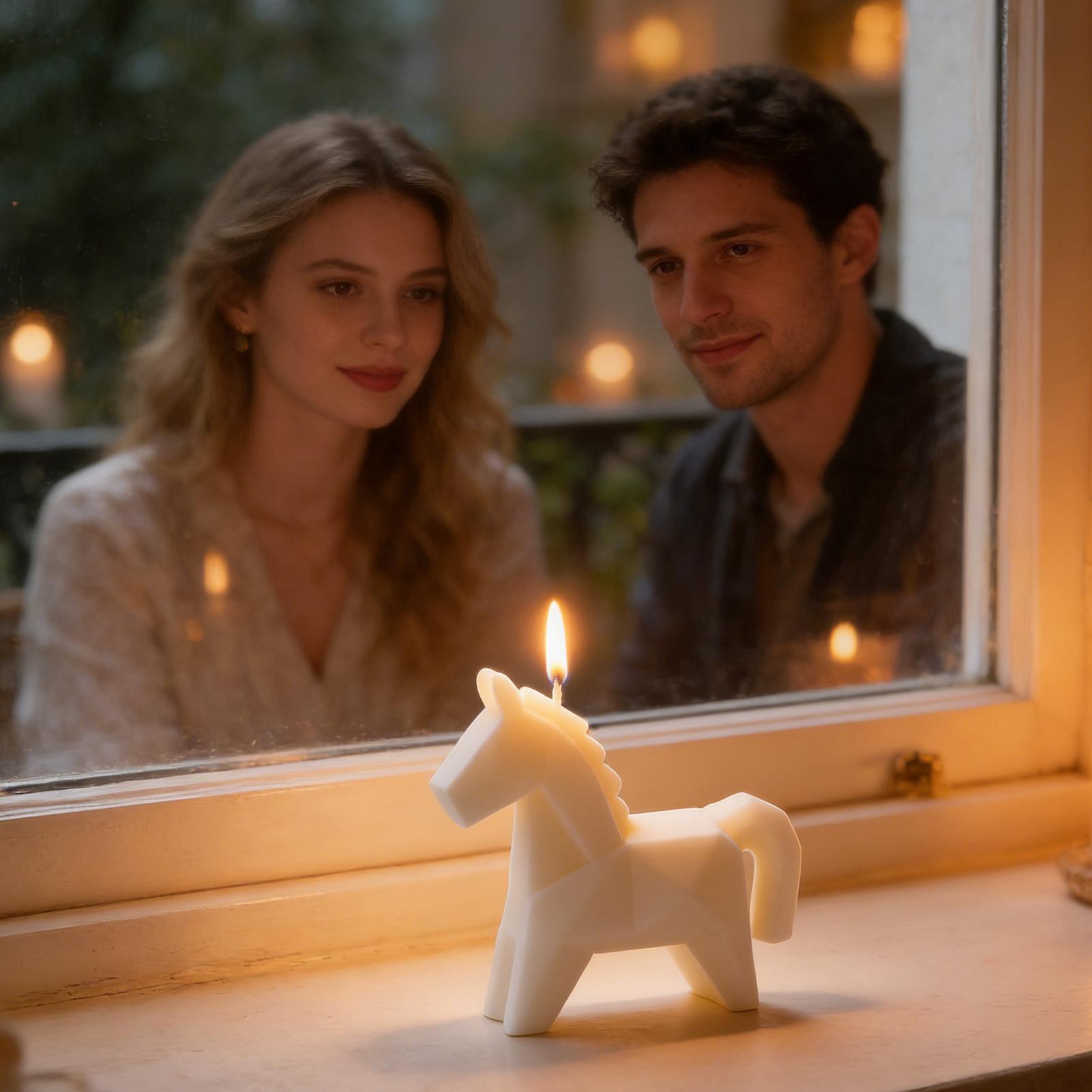 เทียนหอมรูปม้า ตกแต่งบ้านสไตล์ - Beeswax Taper Candle บทวิจารณ์และราคา