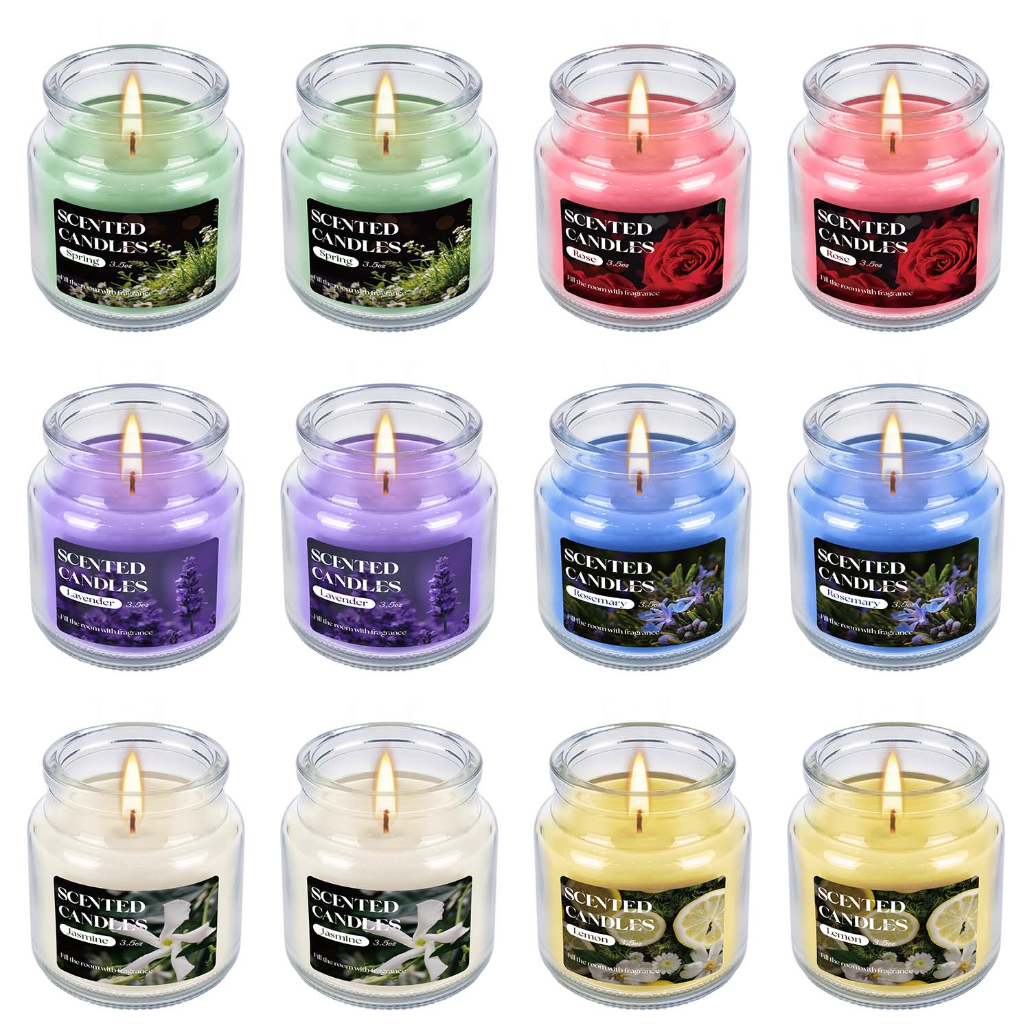 เทียนหอมฝาขวดหมุนได้ 12 ชิ้น ( - Home Fragrance Options บทวิจารณ์และราคา