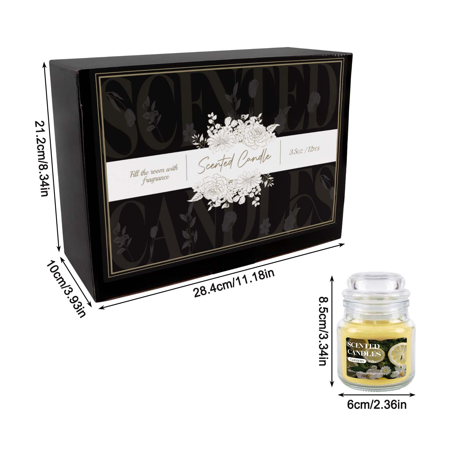 เทียนหอมฝาขวดหมุนได้ 12 ชิ้น ( - Home Fragrance Options บทวิจารณ์และราคา