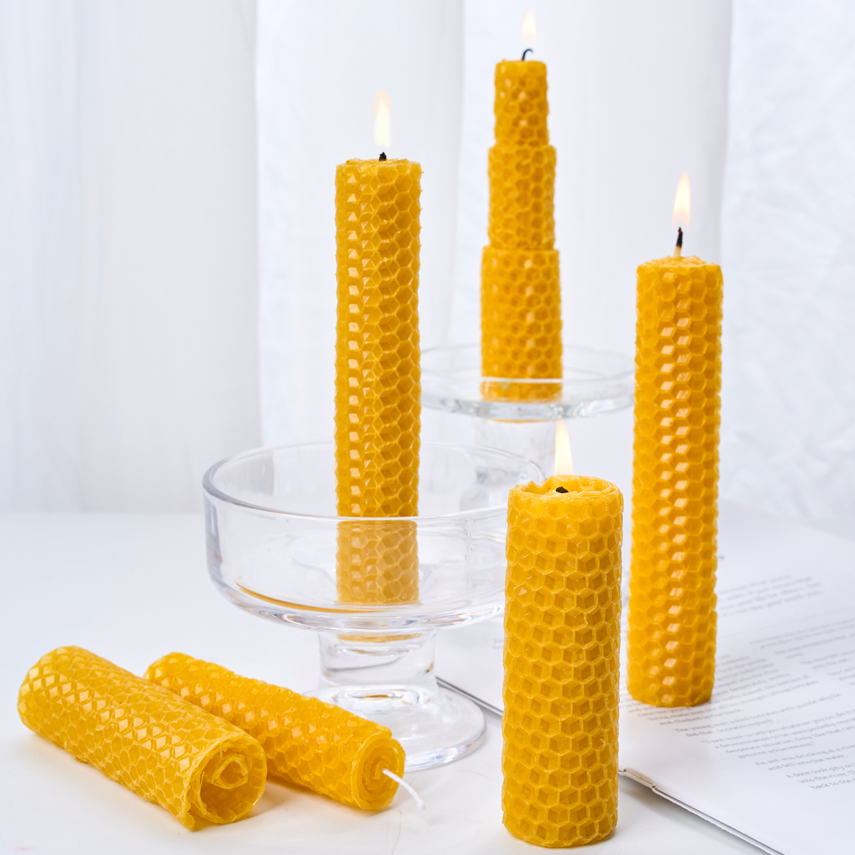 10PCS ขี้ผึ้ง Flakes เทียน DIY - Beeswax Taper Candle บทวิจารณ์และราคา
